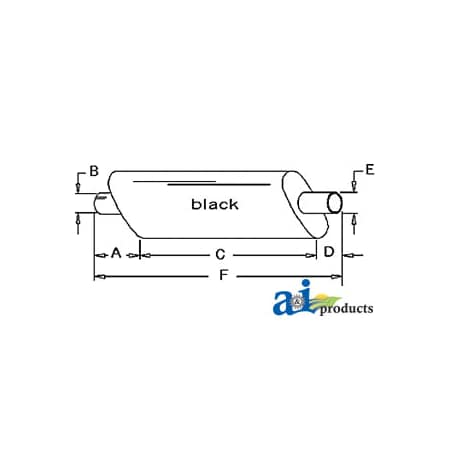 A & I Products Muffler 38" x9" x5" A-303322734